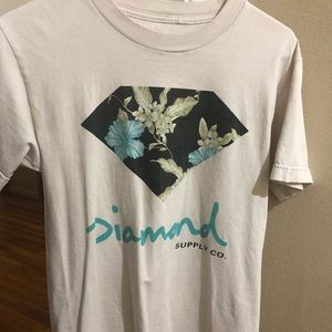 Diamond Supply Company White Graphic T-Shirt